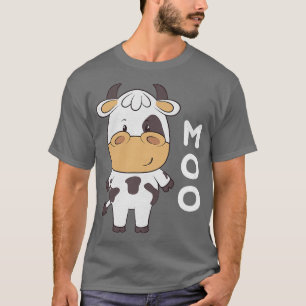 Camiseta Funny Moo Farmer Fazenda Animal Campo de