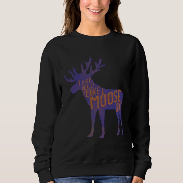 Camiseta Funny Moose Lover Quote Cool Forest Animal Pun Gif (Frente)