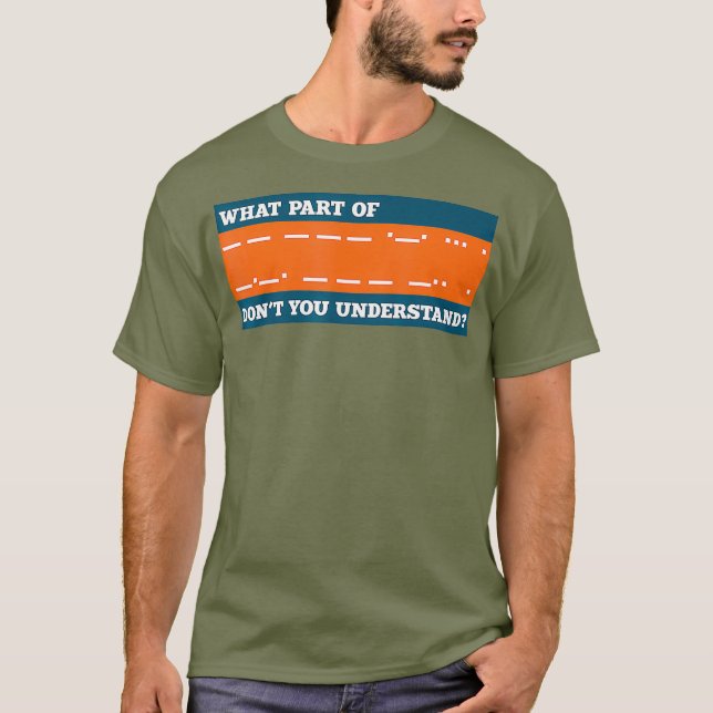 Camiseta Funny Morse Code Tshirt Shortwave Ham Radio Gift (Frente)