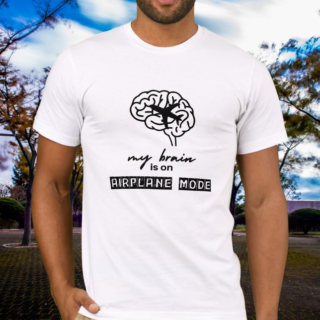 Camiseta Funny My Brain is on Airplane Mode Coworker Gift (Criador carregado)