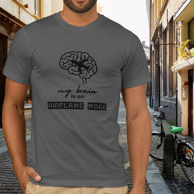 Camiseta Funny My Brain is on Airplane Mode Coworker Gift (Criador carregado)