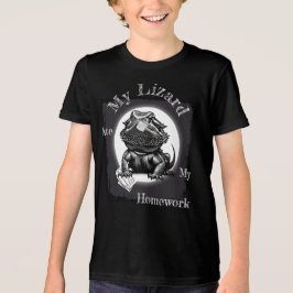 Camiseta Funny "My Lizard Ate My Homework" Black