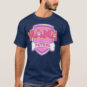 Camiseta Funny Nana Patrol Dog Mãe Pai Para Homens Mulheres