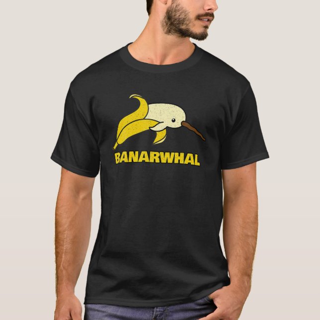 Camiseta Funny Narwhal Banana Unicorn Do Mar Encantado (Frente)