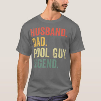 Camiseta Funny Natação Marido Pai Cara Legenda da Piscina