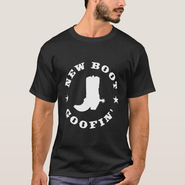 Camiseta Funny New Boot Goofin Cowboy Boot Meme Quote Long  (Frente)
