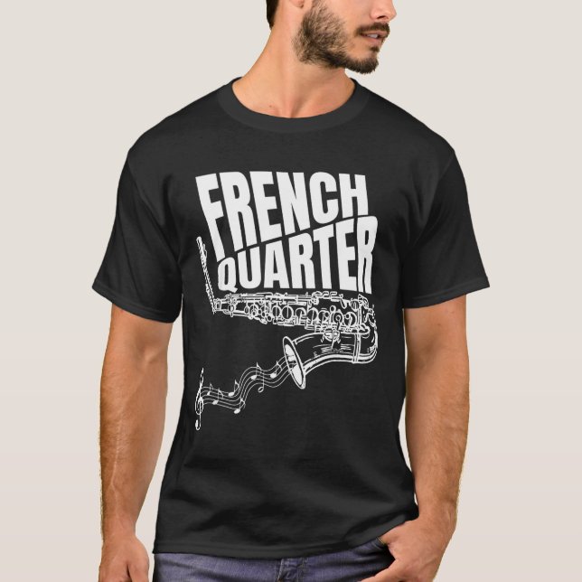 Camiseta Funny New Orleans Mardi Gras Jazz Saxophone  (Frente)