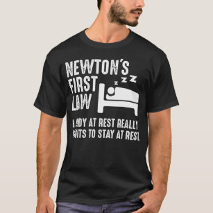 Camiseta Funny Newton Physics Piada Primeira Lei Gag Gift d