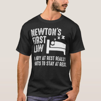 Camiseta Funny Newton Physics Piada Primeira Lei Gag Gift d