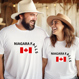 Camiseta Funny Niagara Falls Waterfall Bandeira Canadense