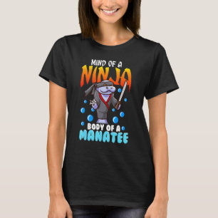 Camiseta Funny Ninja Manatee Piada de citação Chubby Floaty