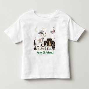 Camiseta Funny Nordic Reindeer Pattern