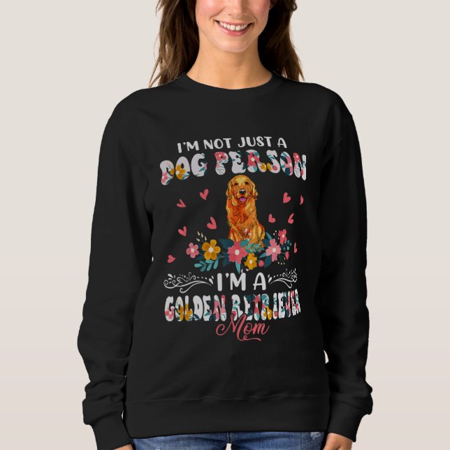 Camiseta Funny Not A Dog I'm A Golden Retriever Mom Floral  (Frente)