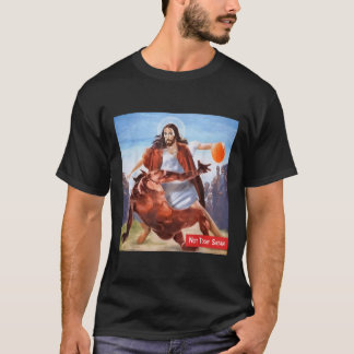 Camiseta Funny Not Today Satan Jesus Crossover Basketball 
