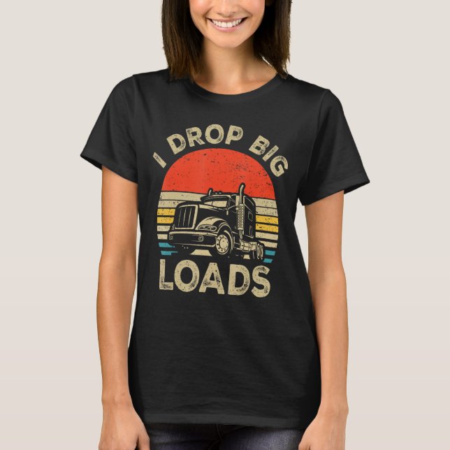 Camiseta Funny Novelty Semi Trailer Dricker M (Frente)