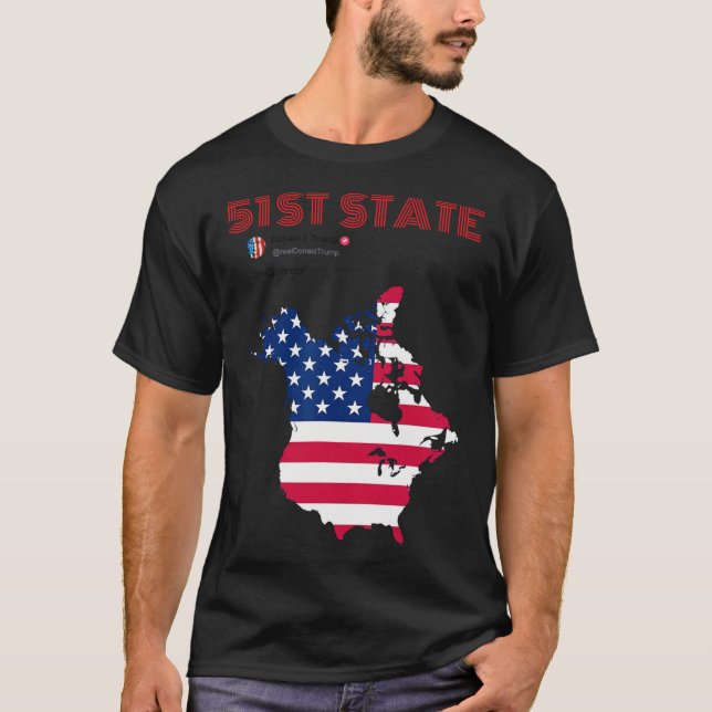 Camiseta Funny O Canada 51rua State Trump Canada Meme Ameri (Frente)