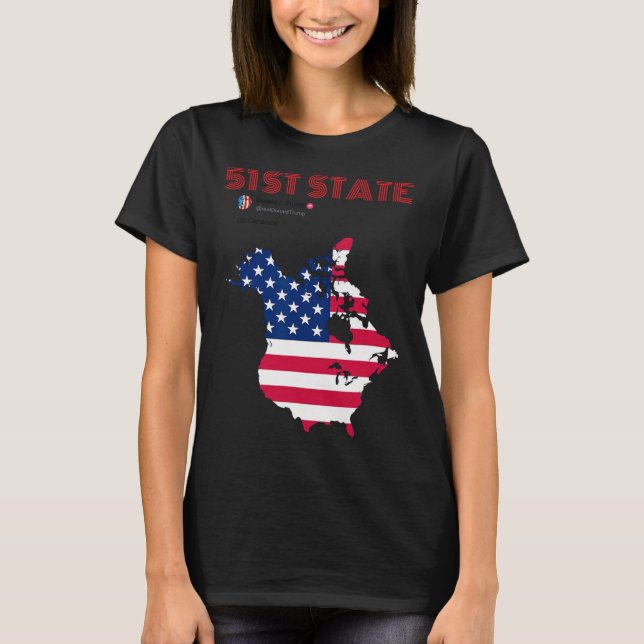Camiseta Funny O Canada 51rua State Trump Canada Meme Ameri (Frente)
