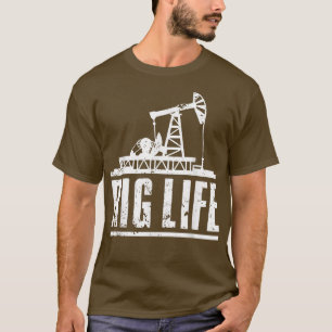 Camiseta Funny Oil Rig Art Men Pai Oil Field Rig