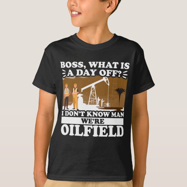 Camiseta Funny Oilfield Worker Roughneck, O Que É Um (Frente)