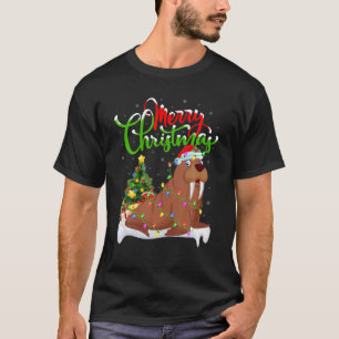 Camiseta Funny Okapi Amante de os animais Xmas Lighting Oka