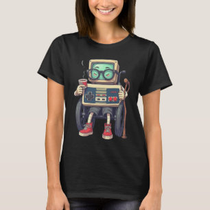 Camiseta Funny Old Gamer Retro Controle de Video Game dos A