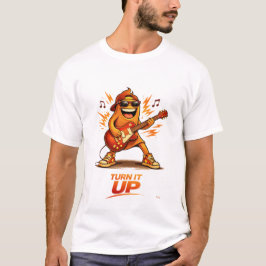 Camiseta Funny Orange Guitar Player Character Music