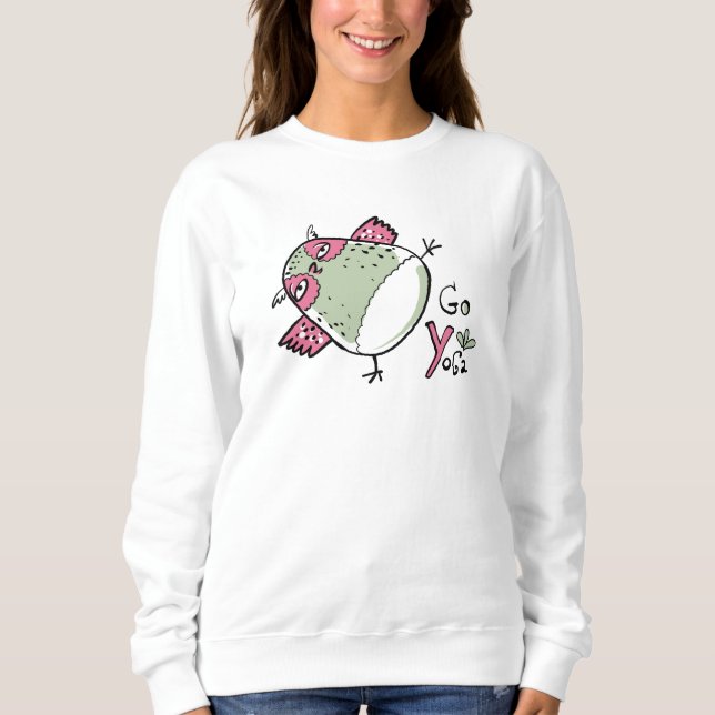 Camiseta Funny Owl Go Yoga Cotação Engraçada (Frente)