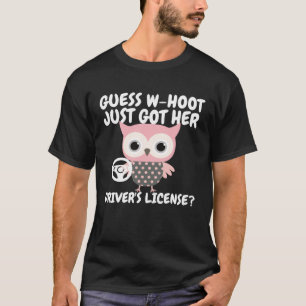 Camiseta Funny Owl, nova licença de instrutor para