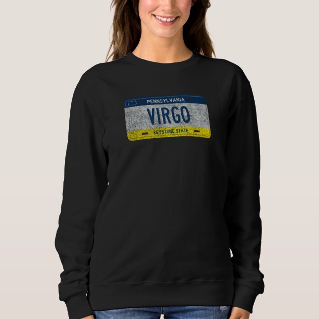 Camiseta Funny Pa State Licity Plate Virgo (Frente)