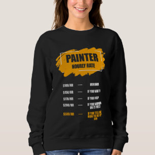 Camiseta Funny Painter Horário de Taxa Horária Pintura de C