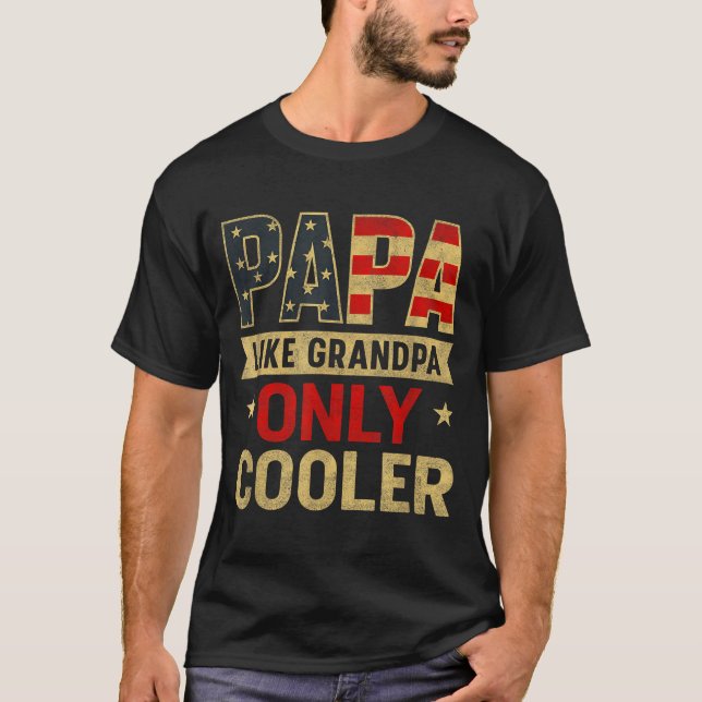 Camiseta Funny Papa Art For Grandpa From Grandkids Father's (Frente)