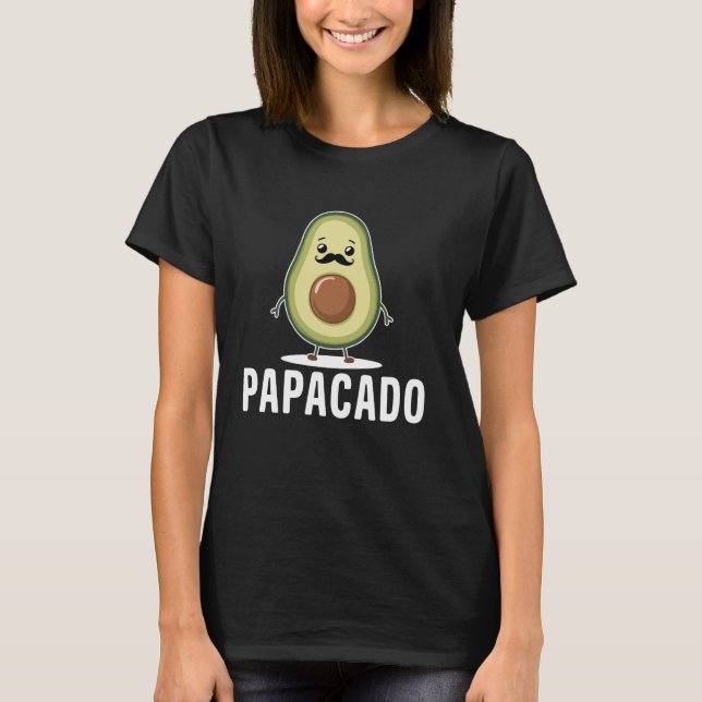 Camiseta Funny Papacado Avocado Pai Vegan Guacamole Avocado (Frente)
