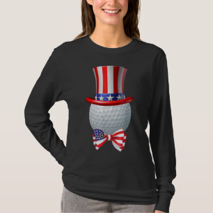 Camiseta Funny Patriotic America Flag Golf 4 De Julho Mãe