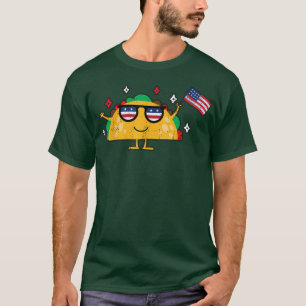 Camiseta Funny Patriotic Taco American Flag USA 4 de julho