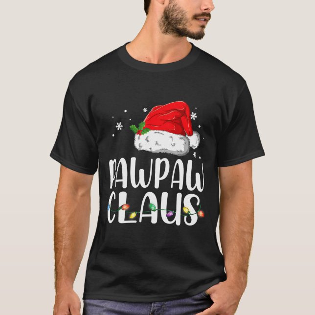 Camiseta Funny Pawpaw Claus Christmas Pajamas Santa  (Frente)