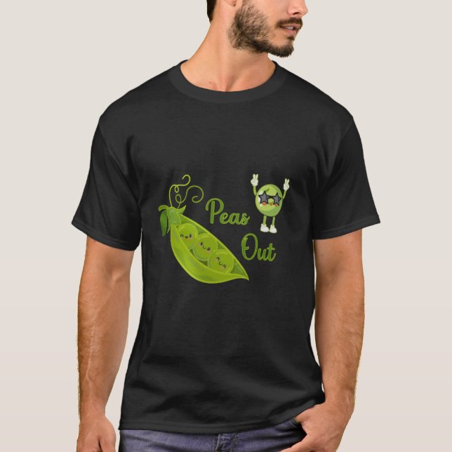 Camiseta Funny Pea Shirt – Cute Veggie Graphic Tee (Frente)