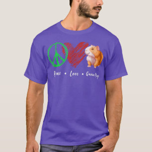 Camiseta Funny Peace Love Guinea Pigs Graphic Women Men Gui