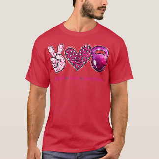 Camiseta Funny Peace Love Workout Gym Lifting Gymer Valenti