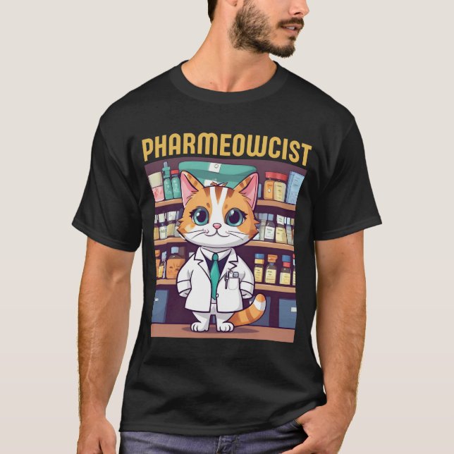 Camiseta Funny Pharmacy Cat (Frente)
