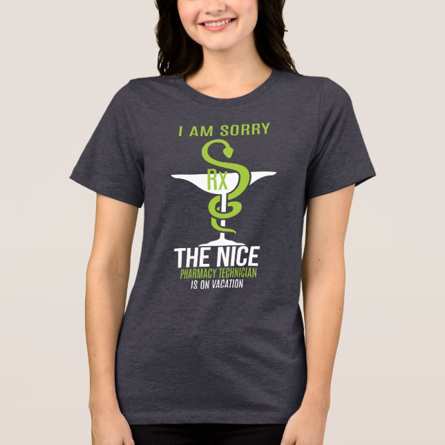 Camiseta Funny Pharmacy Tech em Férias (Frente)