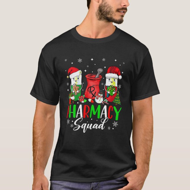Camiseta Funny Pharmacy Tech Squad Matando Natal Holid (Frente)