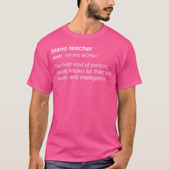 Camiseta Funny Piano Lessons Piano Player  Piano Teacher (Frente)