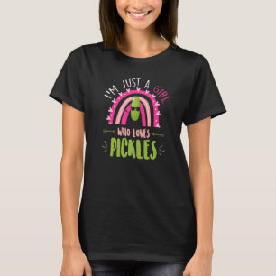 Camiseta Funny Pickle Lover Girl Rainbow Vegan Plant
