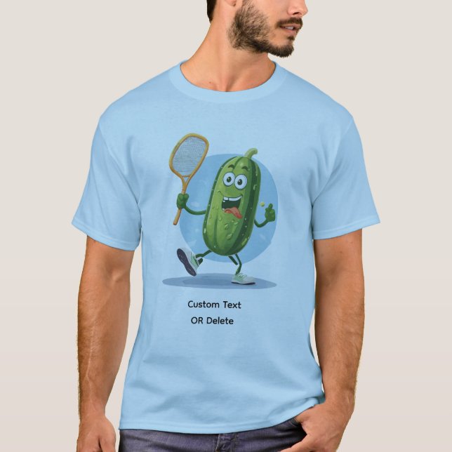 Camiseta Funny Pickle Playing Pickleball Custom Text (Frente)