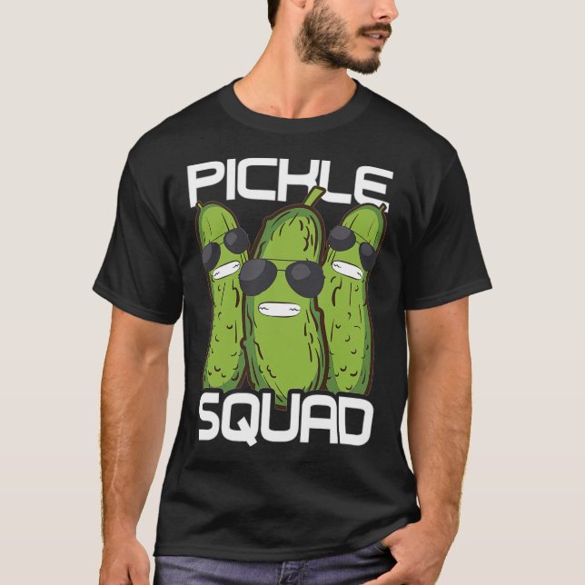 Camiseta Funny Pickle Squad Novelty Gift Men Kids Big squad (Frente)