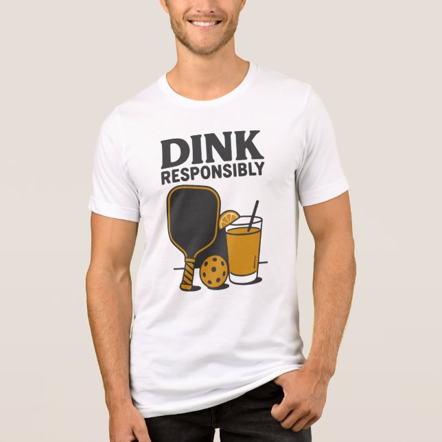 Camiseta Funny Pickleball | Dink Responsibly (Frente)