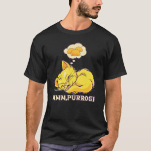 Camiseta Funny Pierogi Cat Polonesa Comida Polska Mmm, P
