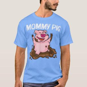 Camiseta Funny Pig Design For Women Mom Hog Farmer Farm Ani