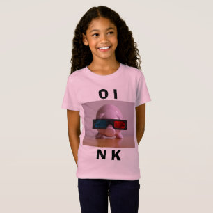 Camiseta Funny Piggy Bank em Óculos 3D