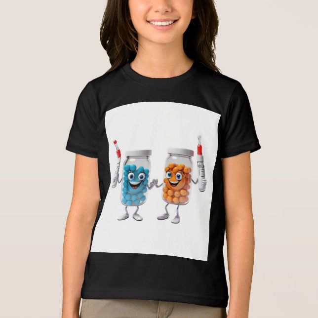 Camiseta Funny Pill Bottle Tee  girls (Frente)